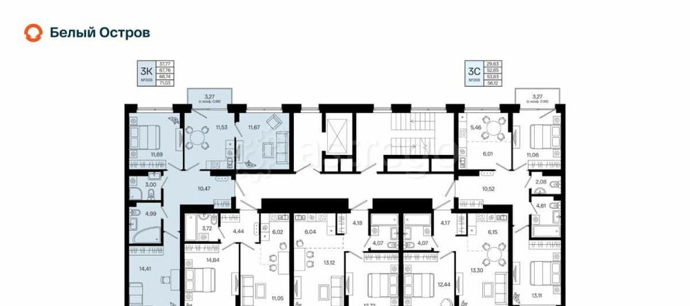 3-комн. квартира, 68.74 м2, 7/7 эт. Уфа - изображение 7