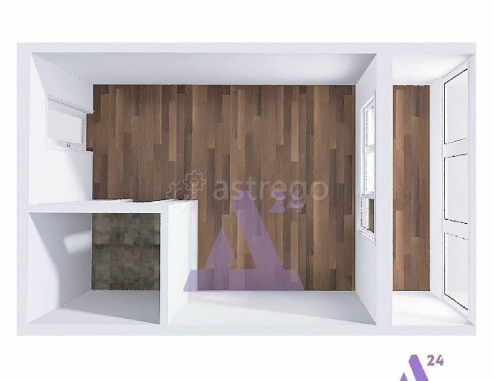 Студия, 25.3 м2, 1/9 эт. Новоалтайск - изображение 3