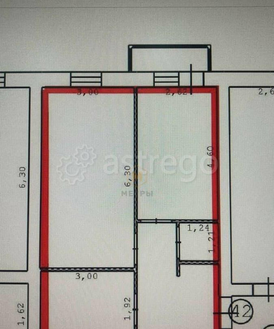 2-комн. квартира, 45 м2, 3/3 эт. Разумное - изображение 5
