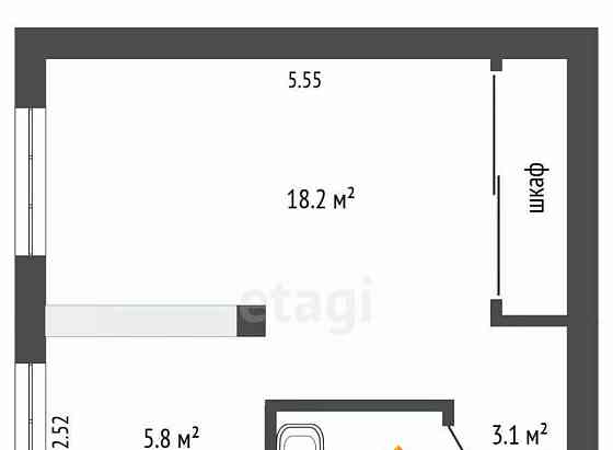 1-комн. квартира, 30 м2, 5/5 эт. Архангельск
