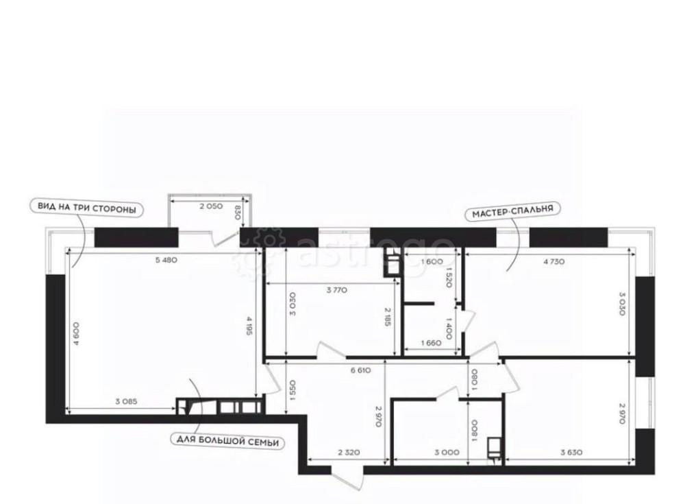 3-комн. квартира, 82.56 м2, 23/24 эт. Астрахань - изображение 4