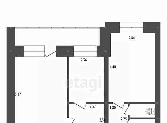 2-комн. квартира, 47.1 м2, 4/9 эт. Белогорск