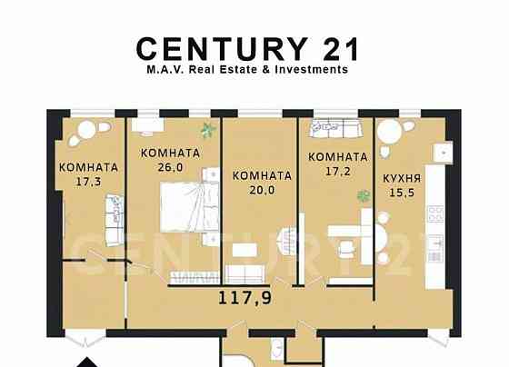 4-комн. квартира, 117.9 м2, 2/7 эт. Санкт-Петербург