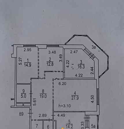 3-комн. квартира, 115 м2, 19/24 эт. Москва