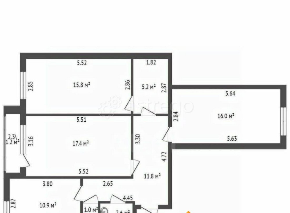 3-комн. квартира, 80.7 м2, 4/10 эт. Санкт-Петербург - изображение 2