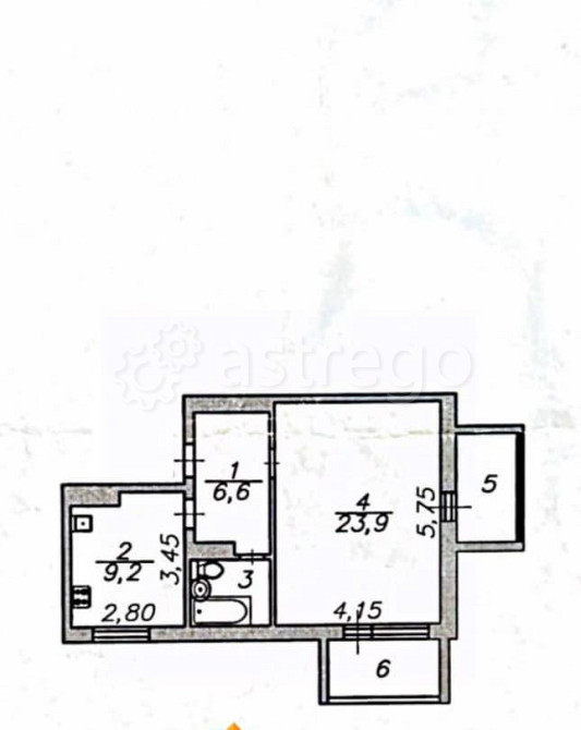 1-комн. квартира, 43 м2, 5/9 эт. Астрахань - изображение 3