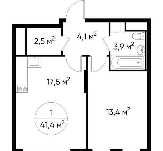 1-комн. квартира, 41 м2, 10/17 эт. Москва