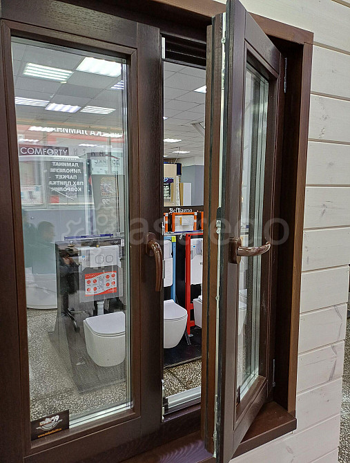 Окно распашное деревянное Евро сечение бруска 70х78 мм Пермь - изображение 1