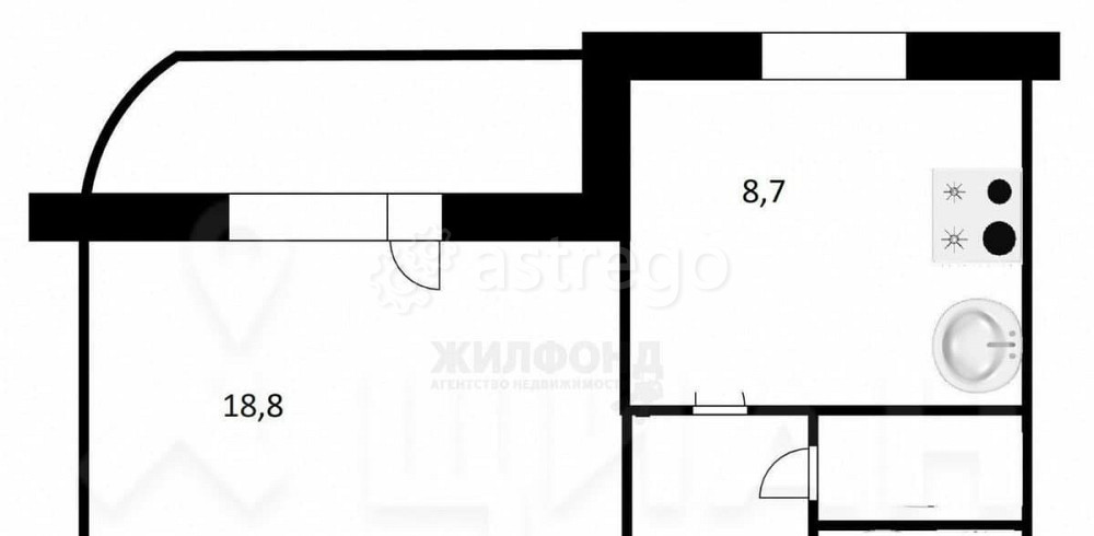 1-комн. квартира, 37 м2, 6/9 эт. Красноярск - изображение 1