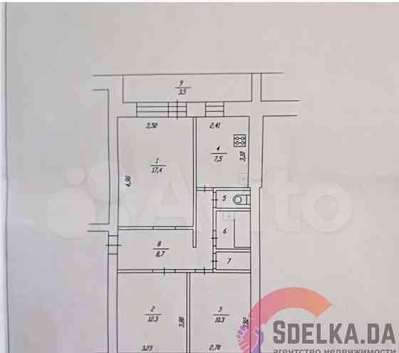3-комн. квартира, 61.4 м2, 3/5 эт. Нефтекамск
