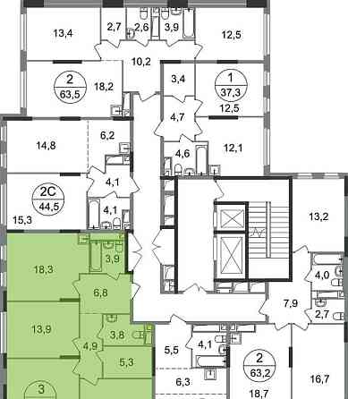 3-комн. квартира, 90 м2, 5/17 эт. Москва