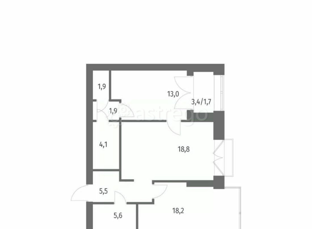 2-комн. квартира, 70.7 м2, 13/13 эт. Санкт-Петербург - изображение 1
