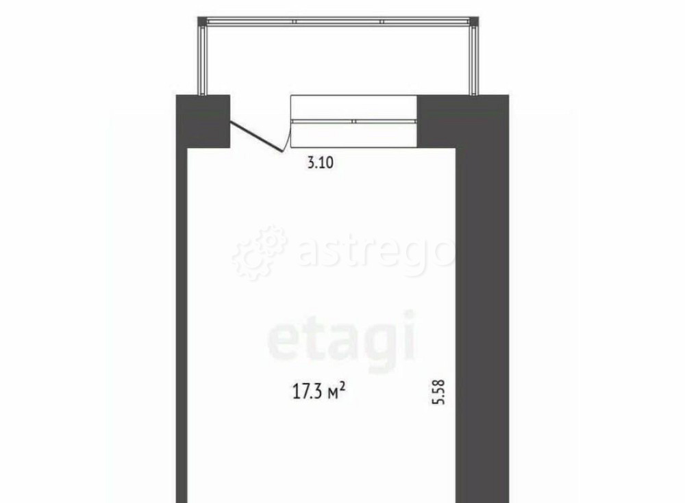 Комната, 17.3 м2, 3/4 эт. Новодвинск - изображение 1