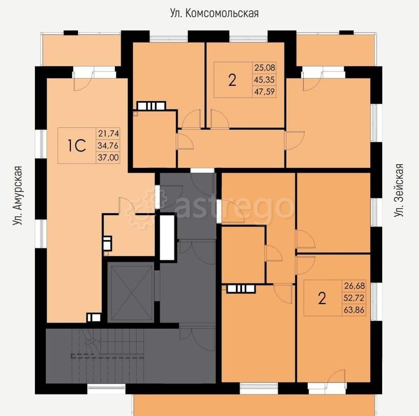 2-комн. квартира, 47 м2, 6/8 эт. Благовещенск - изображение 5