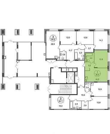 1-комн. квартира, 36 м2, 1/17 эт. Москва