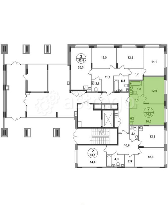 1-комн. квартира, 36 м2, 1/17 эт. Москва - изображение 4