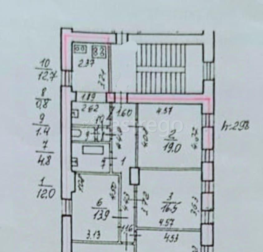 5-комн. квартира, 121.2 м2, 3/5 эт. Санкт-Петербург - изображение 2