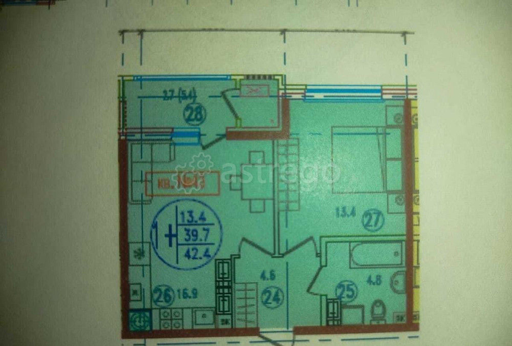 2-комн. квартира, 42.5 м2, 10/21 эт. Астрахань - изображение 9