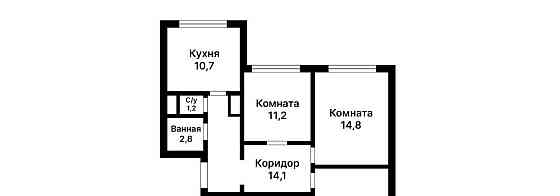 3-комн. квартира, 75 м2, 2/17 эт. Королев