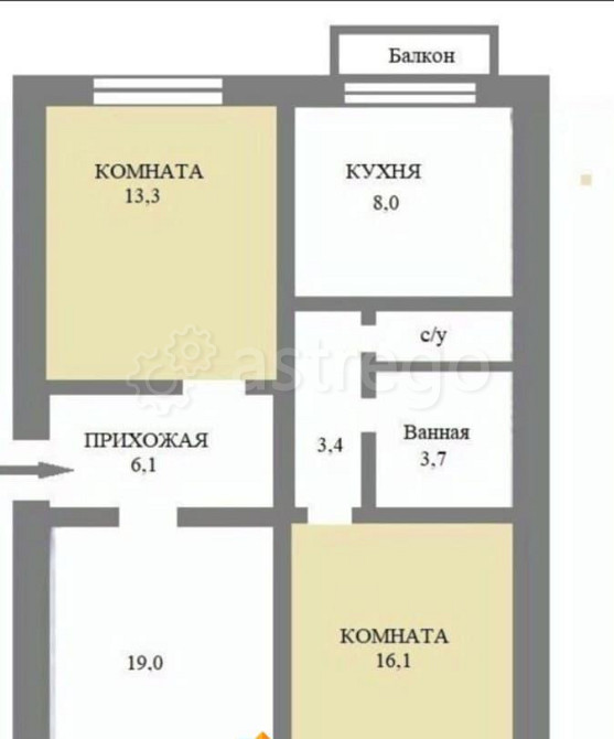 Комната, 29.3 м2, 4/5 эт. Москва - изображение 1
