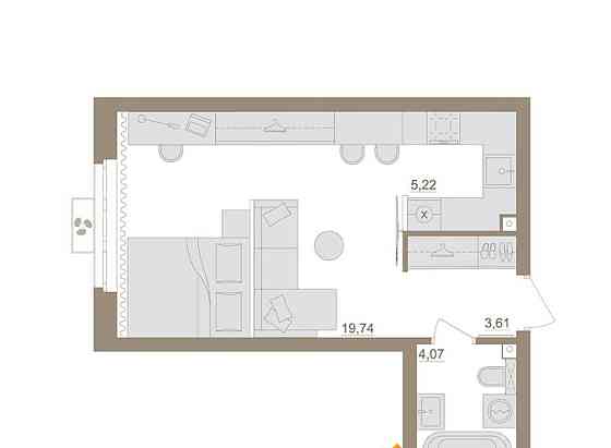 1-комн. квартира, 32.64 м2, 11/20 эт. Уфа