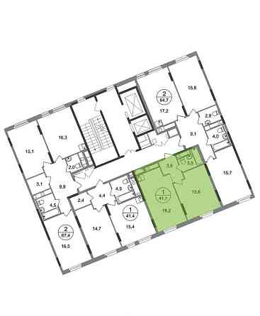 1-комн. квартира, 41 м2, 16/17 эт. Москва