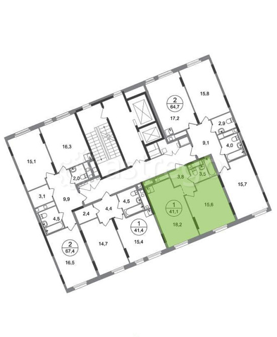 1-комн. квартира, 41 м2, 16/17 эт. Москва - изображение 4
