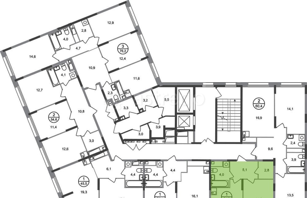 1-комн. квартира, 34 м2, 5/17 эт. Москва - изображение 4