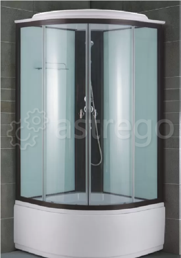 Душевая кабина 100x100 высокий поддон OS 108 BL (черные полосы) Красноярск - изображение 1