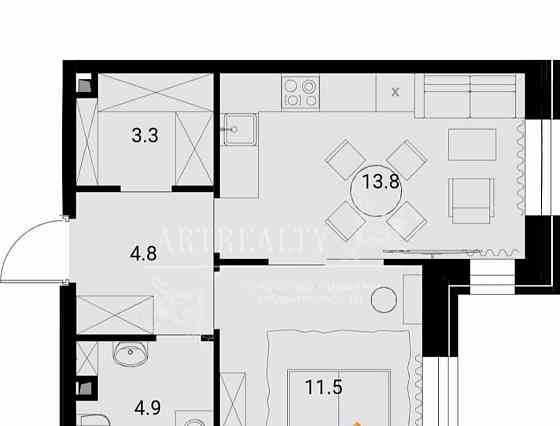 1-комн. квартира, 39 м2, 5/24 эт. Москва