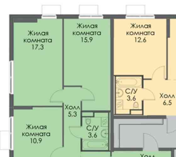 3-комн. квартира, 85.9 м2, 25/26 эт. Котельники