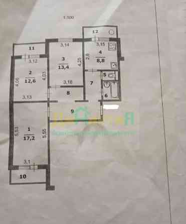 3-комн. квартира, 74 м2, 2/10 эт. Белгород