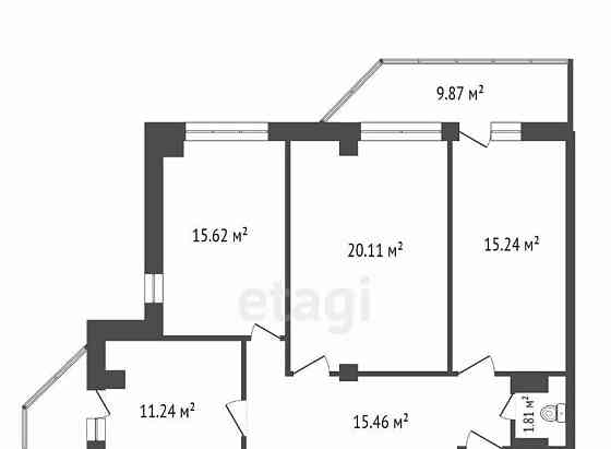 3-комн. квартира, 96.6 м2, 6/18 эт. Красноярск
