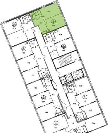1-комн. квартира, 40 м2, 14/17 эт. Москва