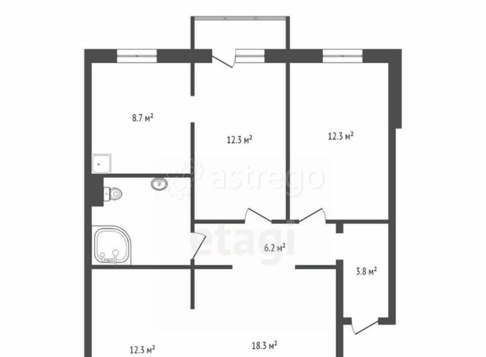 4-комн. квартира, 81.3 м2, 4/10 эт. Красноярск - изображение 2