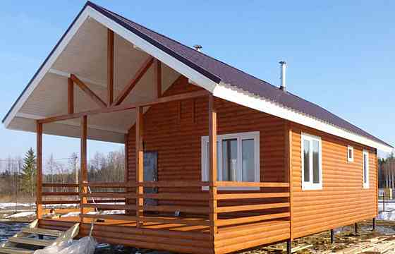 Баня под ключ 6х9 м с крыльцом Санкт-Петербург