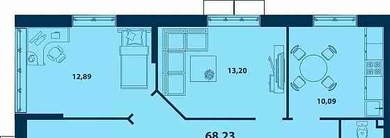 3-комн. квартира, 68.23 м2, 4/24 эт. Уфа