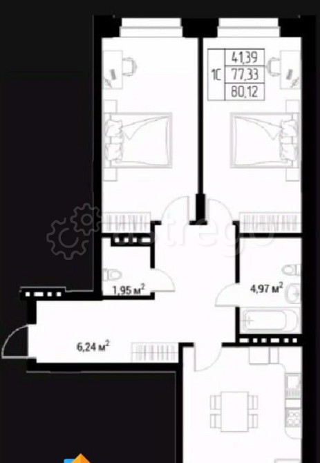Студия, 80.12 м2, 2/9 эт. Горно-Алтайск - изображение 1