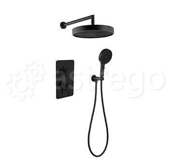 Душевой комплект BOHEME Cell с 3-х режимным смесителем 427-B Black Новосибирск - изображение 1