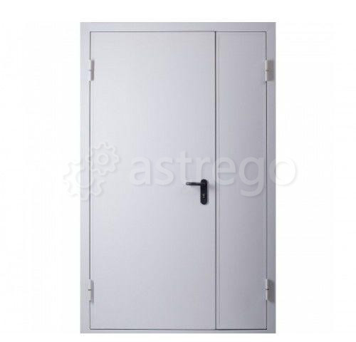 Дверь противопожарная Ei60 металлическая глухая полуторная RAL 7035 Москва - изображение 1