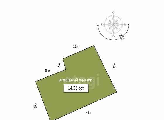 Земельный участок, 14.36 сотки Емельяново