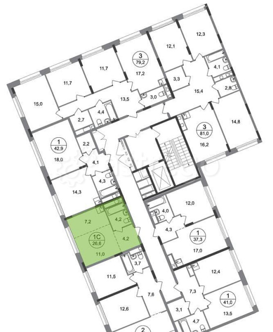 Студия, 26 м2, 6/17 эт. Москва - изображение 4