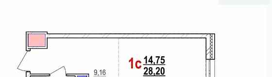 Студия, 28.2 м2, 11/18 эт. Белгород