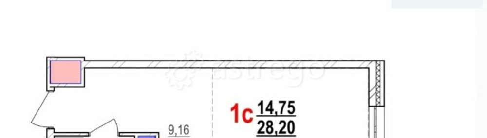 Студия, 28.2 м2, 11/18 эт. Белгород - изображение 2