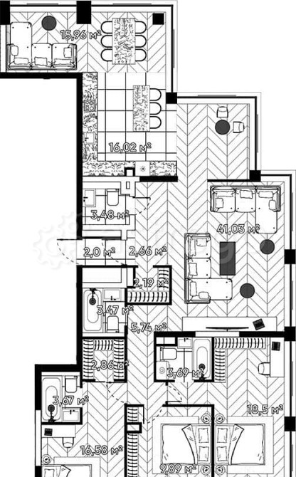 4-комн. квартира, 147.7 м2, 20/20 эт. Москва - изображение 1
