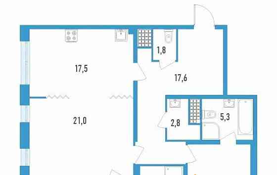 3-комн. квартира, 114.2 м2, 13/23 эт. Санкт-Петербург