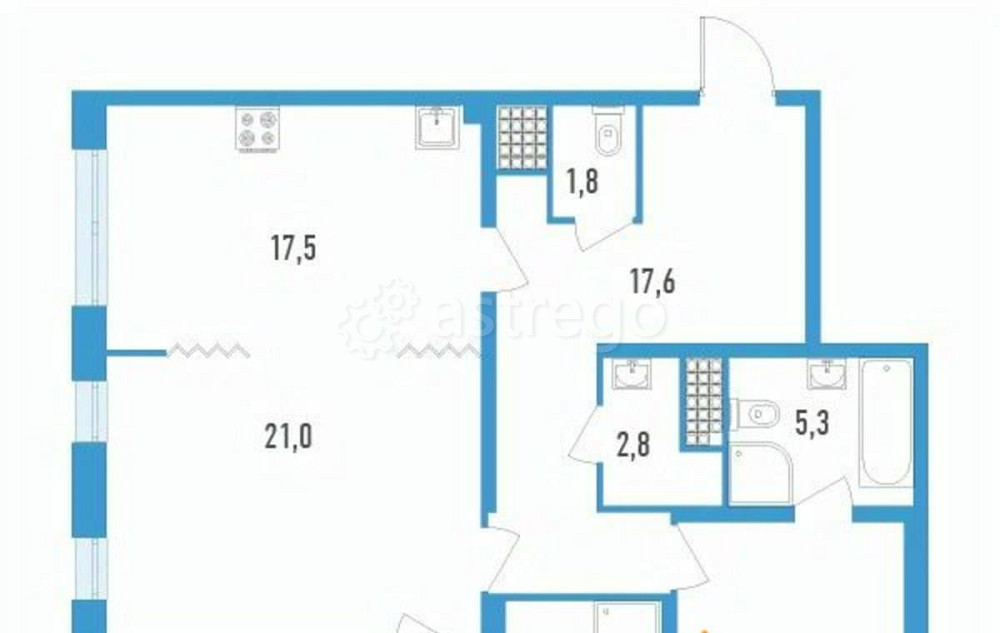 3-комн. квартира, 114.2 м2, 13/23 эт. Санкт-Петербург - изображение 1