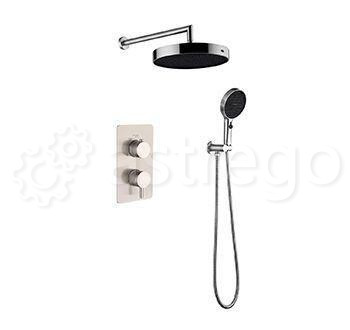 Душевой комплект BOHEME Cell с 3-х режимным смесителем 427-NB Nikel Brush Новосибирск - изображение 1