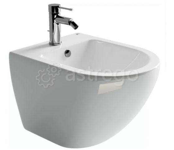 Биде подвесное Ceramica Nova METROPOL Rimless 1 отверстие под смеситель с крепежом CN4003 Ceramica-n Москва - изображение 1