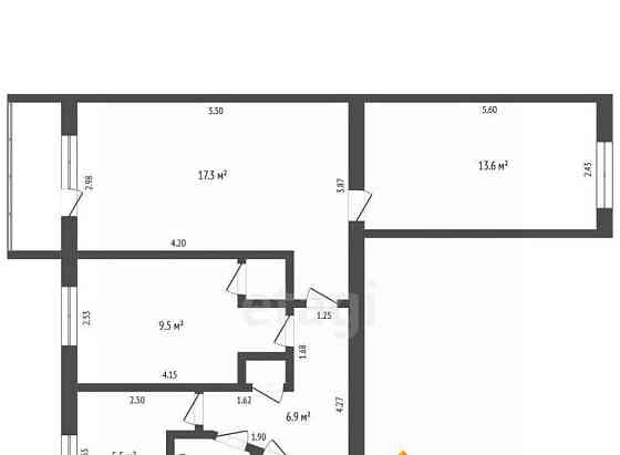 3-комн. квартира, 57.8 м2, 3/5 эт. Котлас